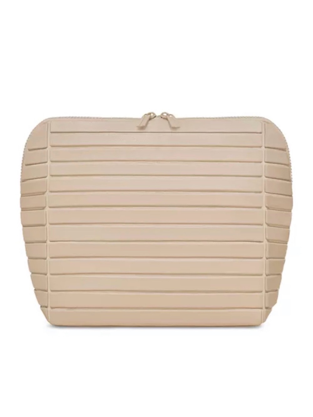 NWOT Large Parallelle Large Bisque Traveller Cosmetic Bag